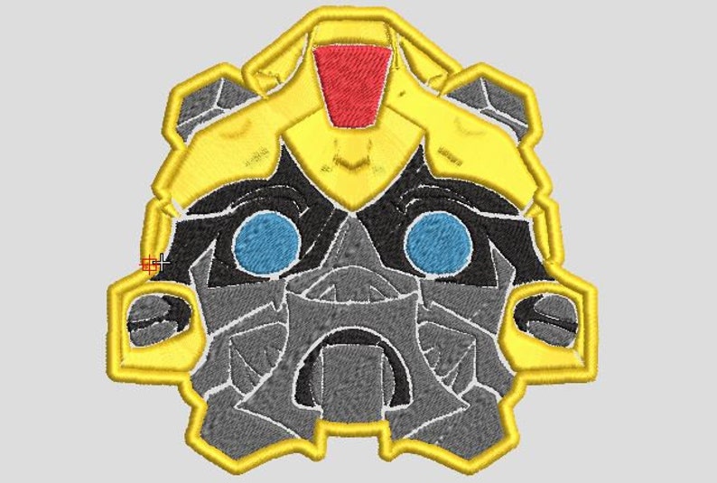 Transformer bumblebee embroidery appliquefill combination  etsy