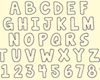 Machine Embroidery Design Letters - Manatee Deco Applique 3-5 Inch