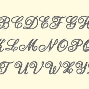 Embroidery Machine Files - Script ABC 2.5 Inch Letters