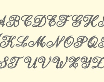 Letterlettertypen BX-toetsenbord - Script ABC 2,5 inch - (alleen BX-indeling)