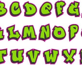 Machine Embroidery Font Letters - FRESH PRINCE Font 2 Inch