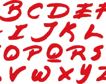 Embroidery Machine Files - Japanese Brush Font 1 Inch