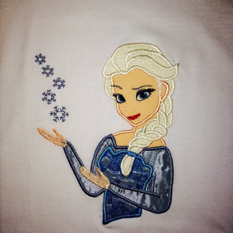 Disney Frozen ELSA Embroidery Applique Designs Etsy