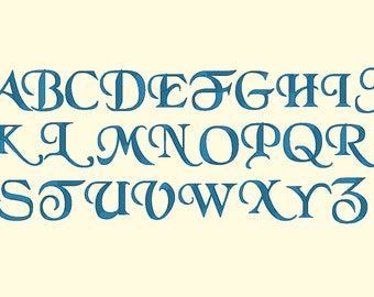 BX Keyboard Letter Fonts - CHANCERY Script 2.5 Inch - (BX Format Only)