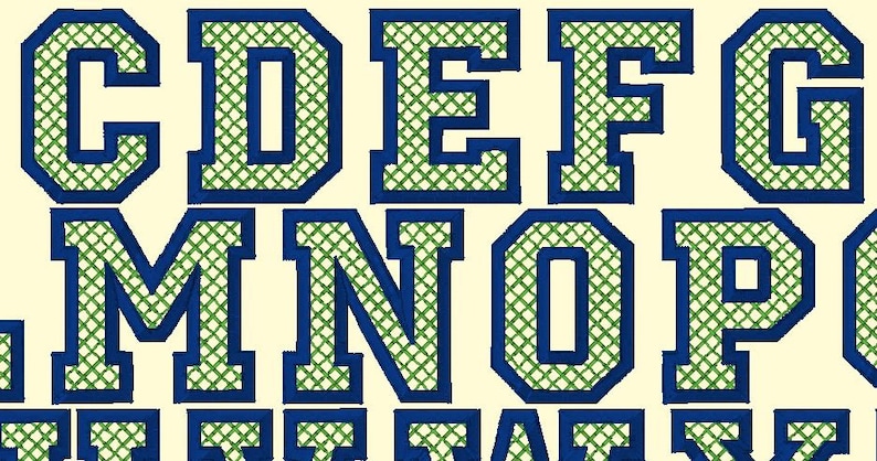 Bx fonts embrilliance for machine embroidery design college  etsy Bx fonts embrilliance for machine embroidery design college  etsy