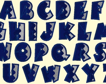 Machine Borduurwerk Design Letters - Abstract Alfabet 4 inch