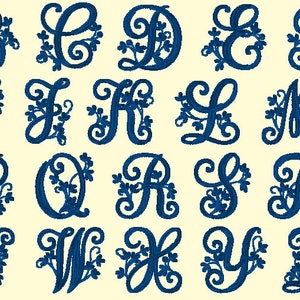 Embroidery Machine Files - VINTAGE ABC 4 Inch Monogram Letters