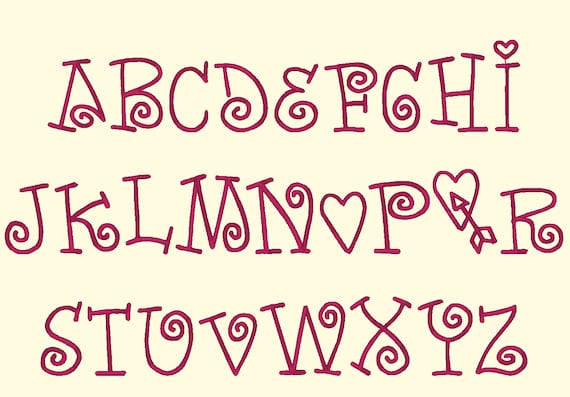 Word Art Alphabet Fonts