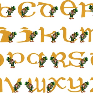 Embroidery Machine Files  - Leprechaun ABC 2.5 Inch