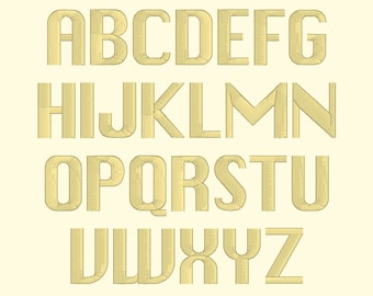 Embroidery Machine Files - Block Wide San Serif 1.5 Inch Letters