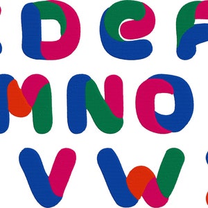 Embroidery Machine Files - Multi-Color ABC Font Letters