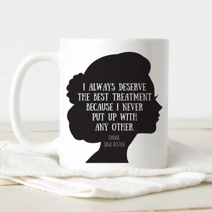Jane Austen Emma Book Quote Mug, Classic Literature Gift