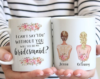 Will You Be My Bridesmaid Mugs, Custom Bridesmaid or MOH Proposal Gift