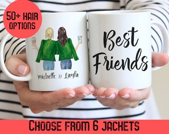 Custom Best Friends Mug, Personalized Gifts Moving Away Cup