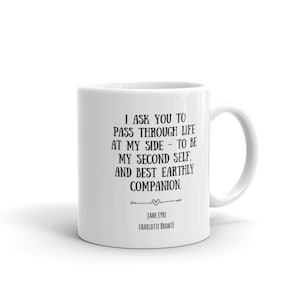 Bronte Couples Proposal Mug, Jane Eyre Quote Book Lover Gift