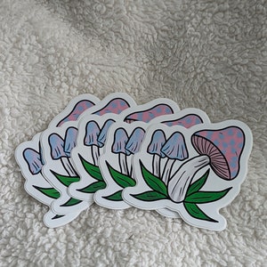 Enigmatic Mushroom Sticker - Hippie Vibes Funky Vinyl Sticker