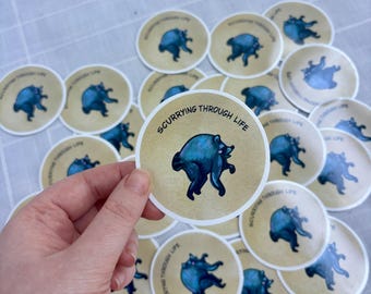 Jimothy the Raccoon Sticker | scurrying through life Seattle icon cryptid