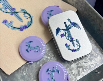 Fae’s Blade Notions Tin: Knitting, Crochet, Sewing Accessories