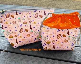 Life of a Doughgirl Project Bag Pencil Pouch | sourdough bread baking baker | bag for knitting crocheting | work in progress drawstring