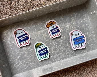 Cool People Hate AI Sticker | ghostie anti-ai sticker