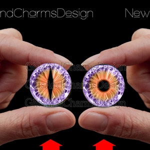 Glass Eyes, Dragon Eyes, Fantasy Eyes, Steampunk, Reptilian Eyes, Cat eyes, Human Eyes, Handmade, High Quality, High-end Cabochons DE129