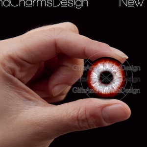 Glass Eyes, Human Eyes, Dragon Eyes, Fantasy Eyes, Steampunk, Reptilian Eyes, Cat eyes, Handmade, High Quality, High-end Cabochons HE215