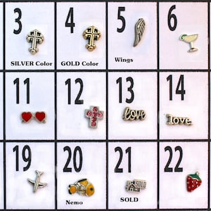 Locket Schmuck . Floating Charms fuer Glasmedaillon, Floating Locket, Memory Locket FC223
