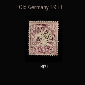 1911 Old Germany stamp, Bavaria - 1 Mark - used with the fold Hinges, see picture - Rare