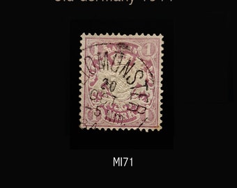 1911 Antiguo sello de Alemania, Baviera - 1 Marco - sin usar pero con bisagra filatélica, ver foto