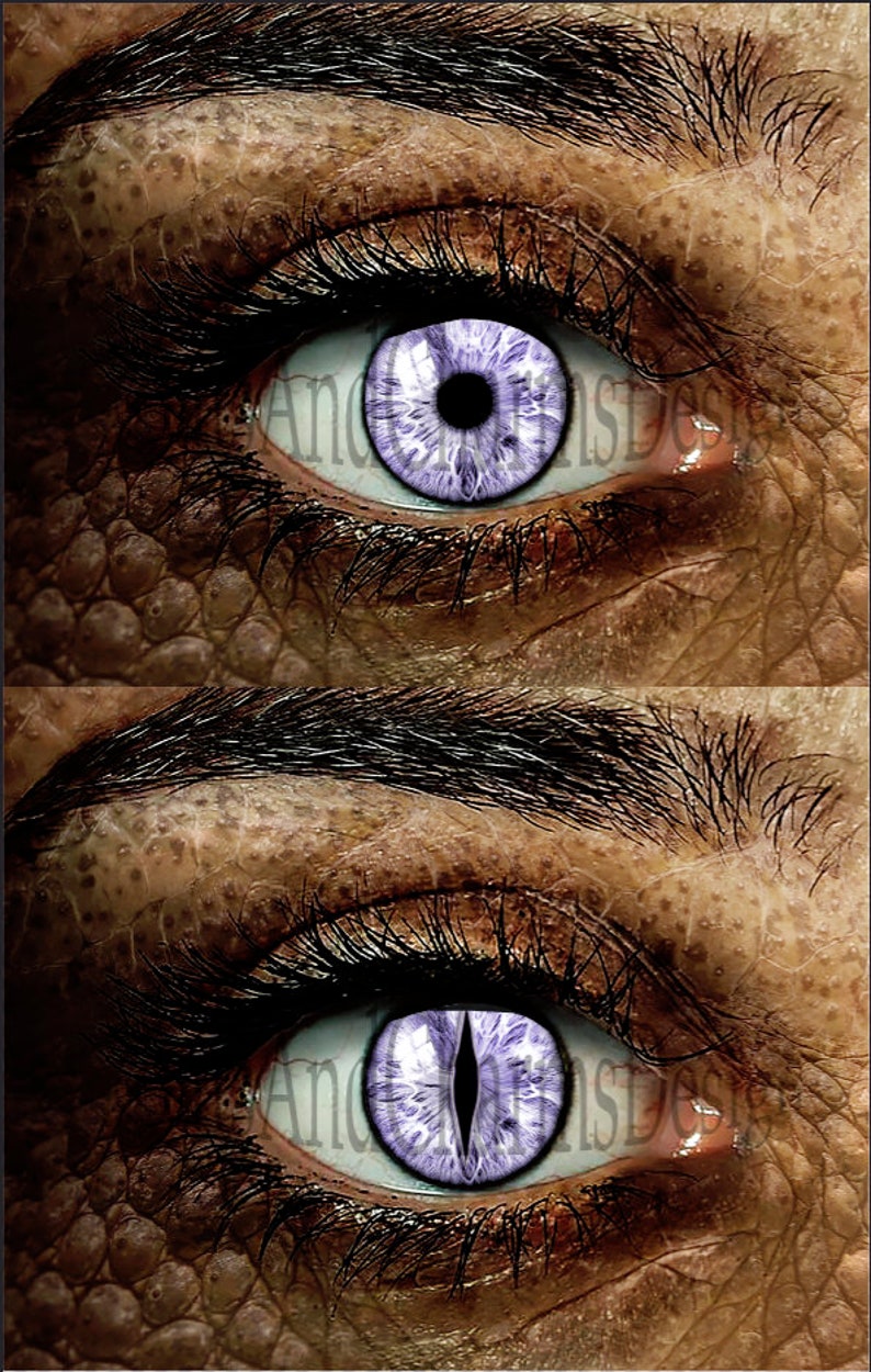 Ojos de cristal, Ojos de dragón, Ojos fantasía, Steampunk, Ojos reptilianos, Ojos de gato, Ojos humanos, Hecho a mano, Alta calidad DE075 imagen 7