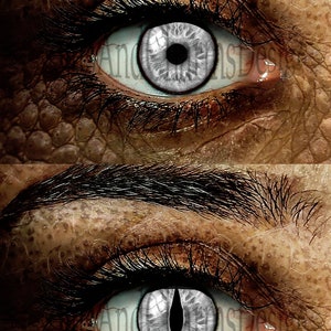 Ojos de cristal, Ojos de dragón, Ojos fantasía, Steampunk, Ojos reptilianos, Ojos de gato, Ojos humanos, Hecho a mano, Alta calidad DE078 imagen 5