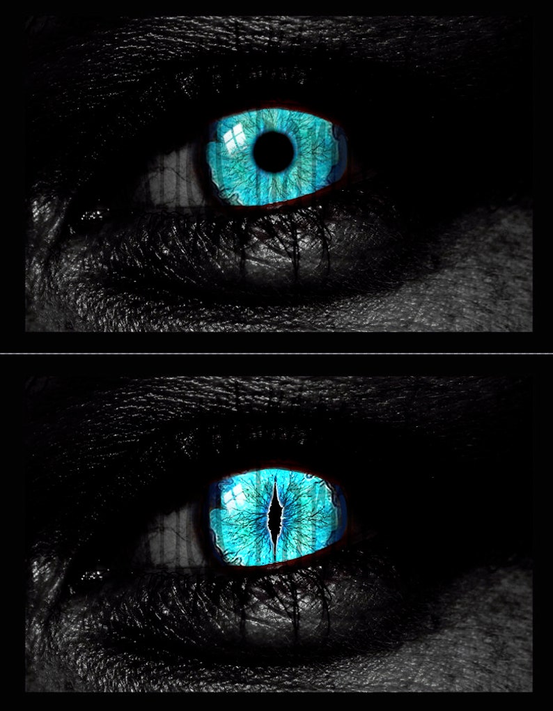 Ojos de cristal, Ojos de dragón, Ojos fantasía, Steampunk, Ojos reptilianos, Ojos de gato, Ojos humanos, Hecho a mano, Alta calidad DE114 imagen 7