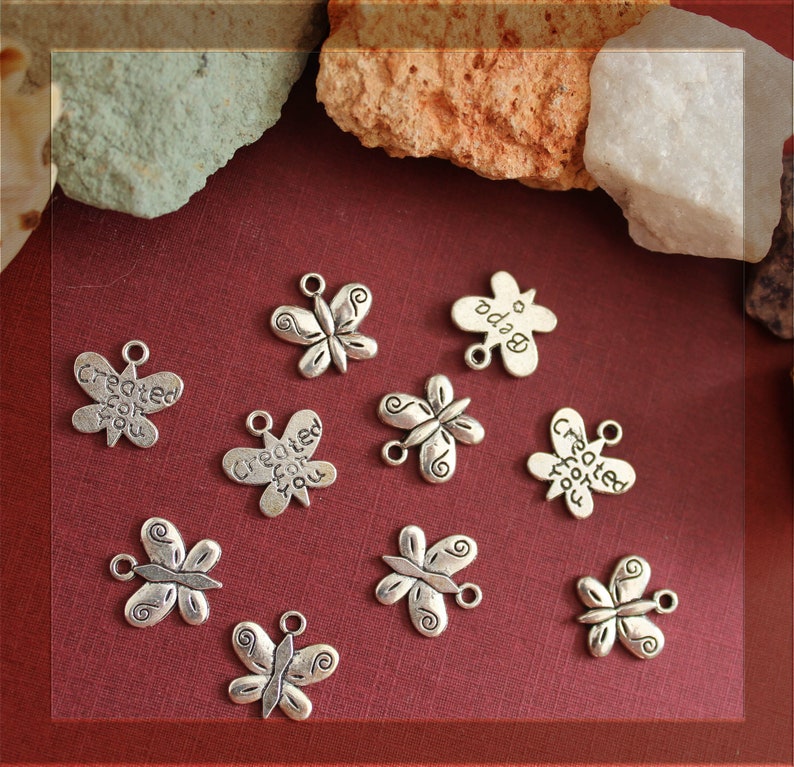 7 Butterfly Tibetan Silver Charms Pendant Jewelry Making Findings 41mm EIF0159 7 Butterfly Tibetan Silver Charms Pendant Jewelry Making Findings 41mm EIF0159