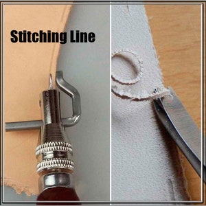 5 in 1 Wood Handle Leather Craft Edge Stitching image 2