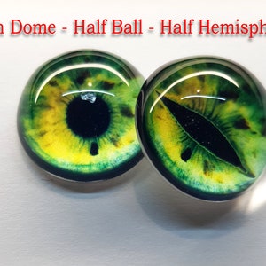 Glazen ogen, drakenogen, fantasieogen, steampunk, kattenogen, menselijke ogen, handgemaakt, hoge koepel en ronde koepel cabochons DE086