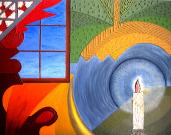 Luz de vela - 30cm x 40cm - año 1987