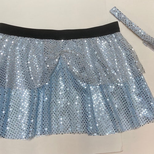 silver running skirt
