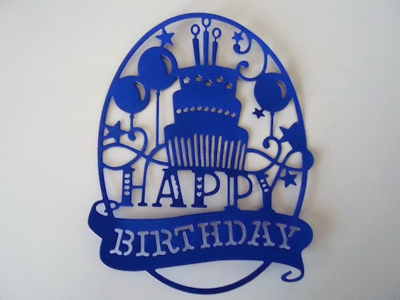 10 x Stanzteile /"Happy Birthday/" Kartenschmuck Kartenaufleger Scrapbooking