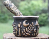 Mushroom witch Mortar and pestle