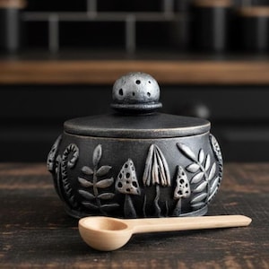Salt dish with lid Mushroom witch things