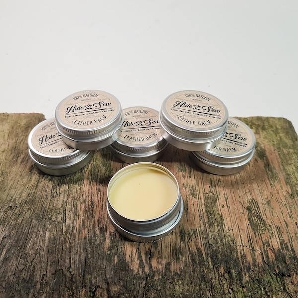 Natural Leather Balm -15 ml - Protect, Restore and Moisturise Your Leather. 100% Natural Ingredients