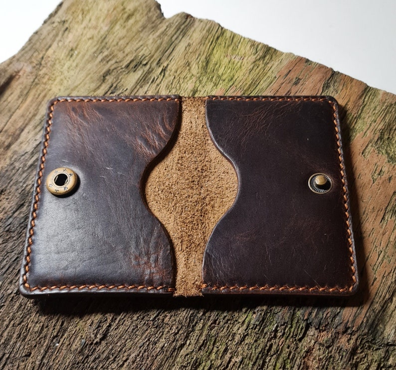 Personalised Bi-fold Card Holder Engraved Handmade Full | Etsy UK
