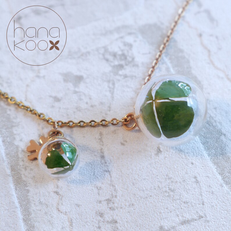 Real Shamrock Ros\u00e9 gold duo-chain-Stainless steel