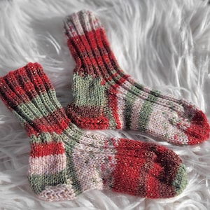 Christmas socks, wool socks, socks, hiking socks, children&#39;s socks size 21\22