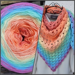 Variegated yarn "Rainbow"