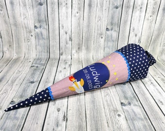 School bag made of fabric rocket sugar bag space shuttle with name 70 cm or 85 cm