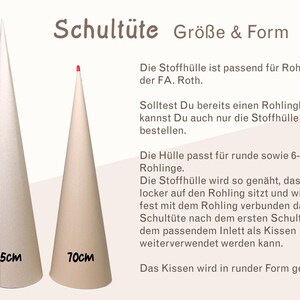 School cone Popstar made of fabric with name Zuckertüte 70 cm or 85 cm girls image 6