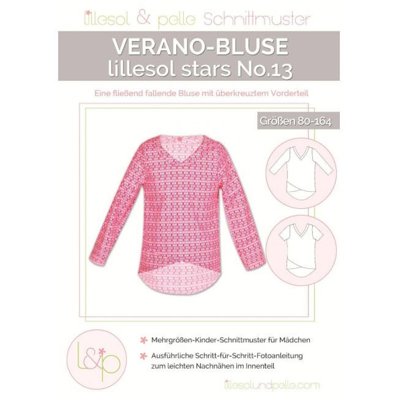 Papierschnittmuster lillesol und pelle Kinder No.13 Verano-Bluse Bild 1
