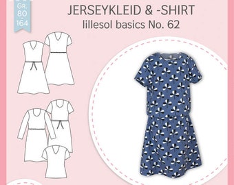 Paper pattern lillesol and pelle - children's No.62 jersey dress & shirt