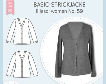 Papierschnittmuster lillesol und pelle - women No. 59 Basic-Strickjacke